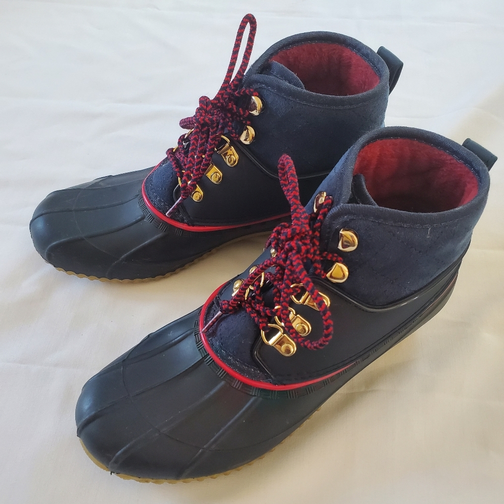 SOLD! No Longer Available:Tommy Hilfiger Womens Duck Boots Lace Up Utility Boots - Picture 2 of 9